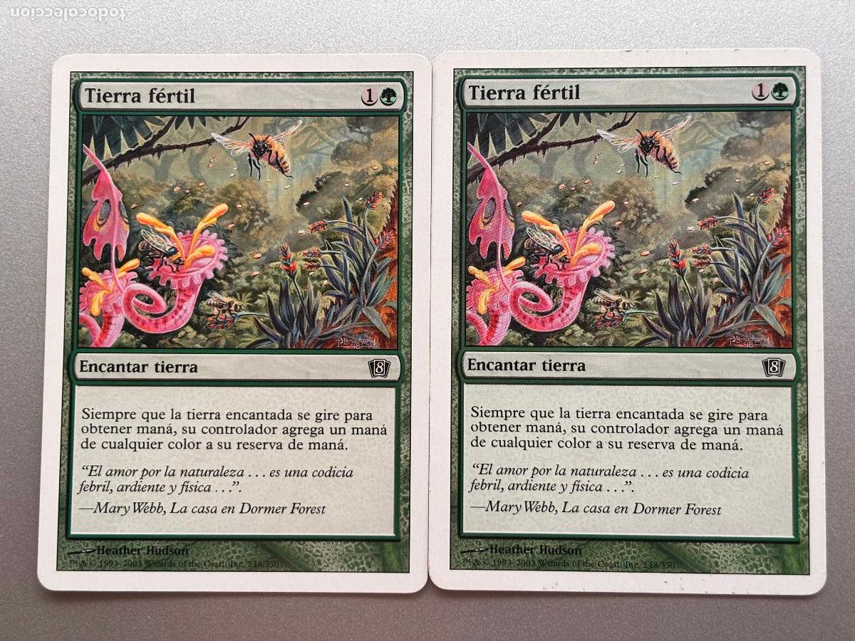 Trading Cards: MAGIC THE GATHERING - TIERRA F&Eacute;RTIL x 2 ( OCTAVA EDICI&Oacute;N )