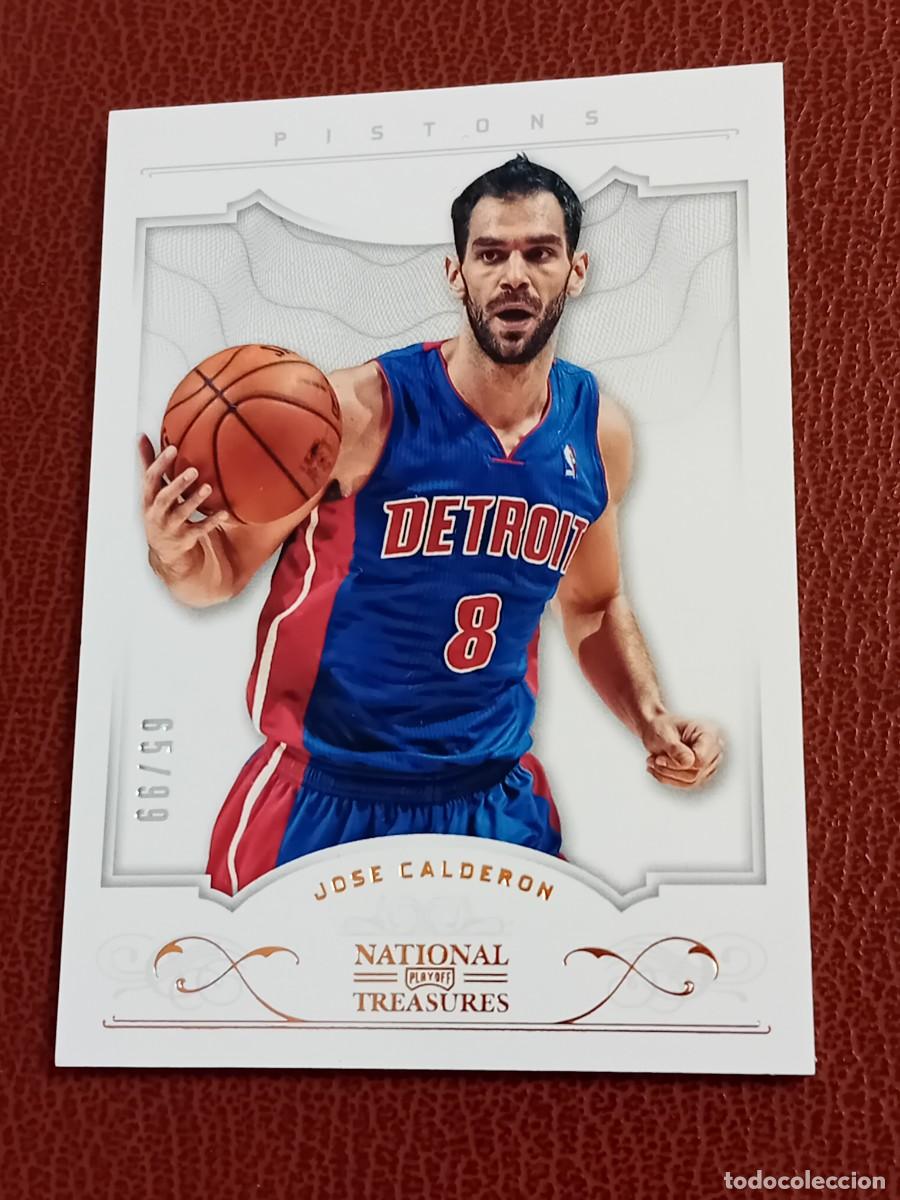 Trading Cards: Card 66 Jose Manuel Calder&oacute;n Detroit Pistons National Treasures 2012-13 numerada a 99