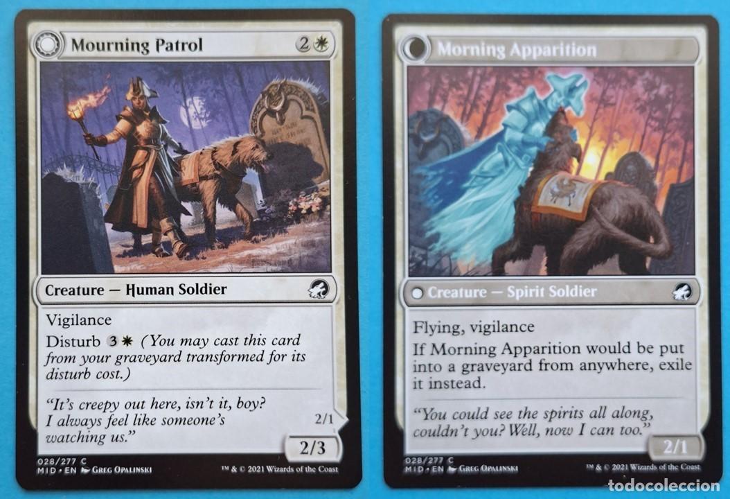 Trading Cards: DFC #28 Mourning Patrol / Morning Apparition (Creature) MID&nbsp;-&nbsp;Midnight Hunt 2021 MAGIC THE GATHERING