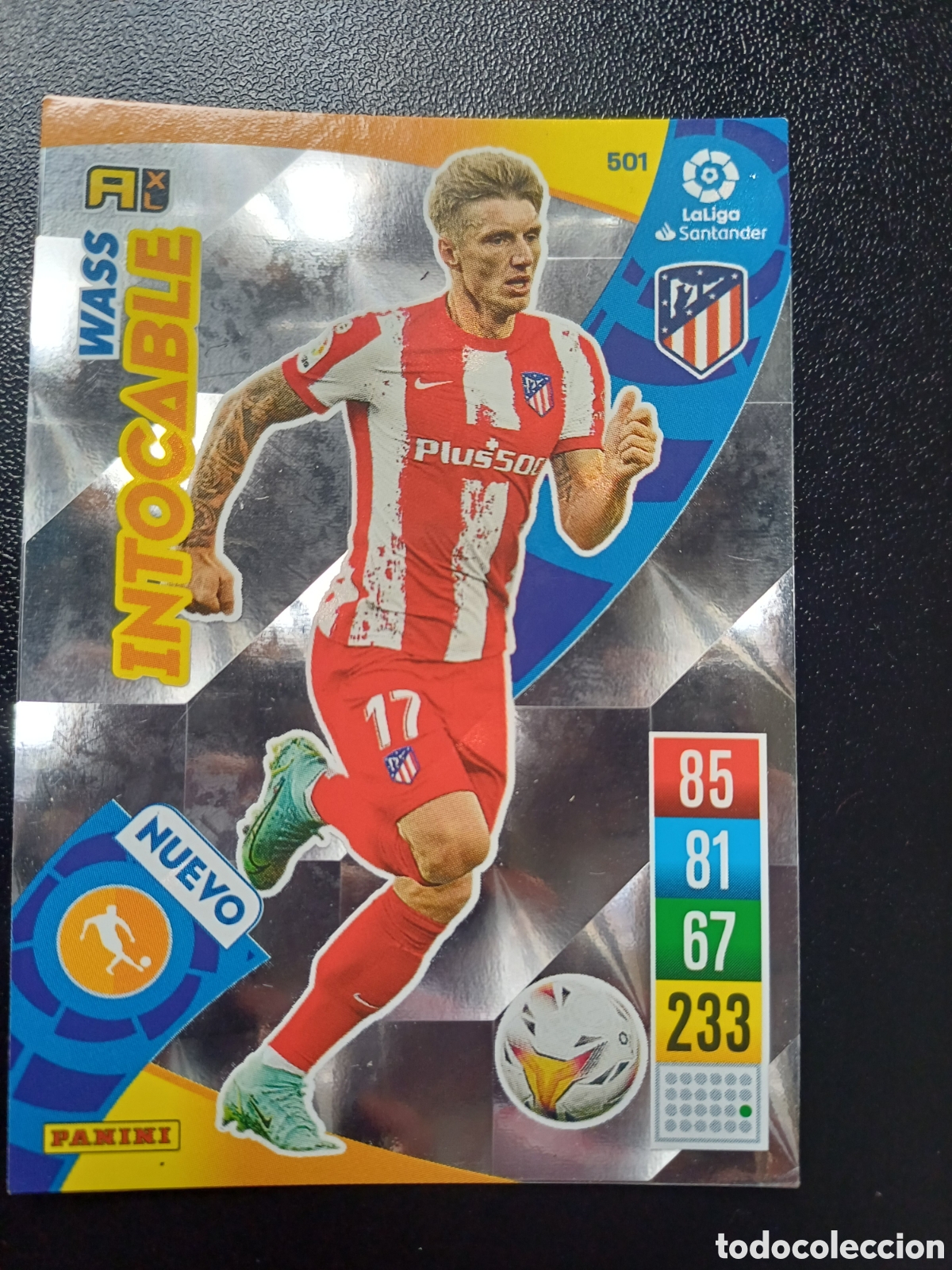 Cartas Colecion&aacute;veis: #501 WASS ATLETICO DE MADRID NUEVO INTOCABLE PANINI ADRENALYN XL 2021-22