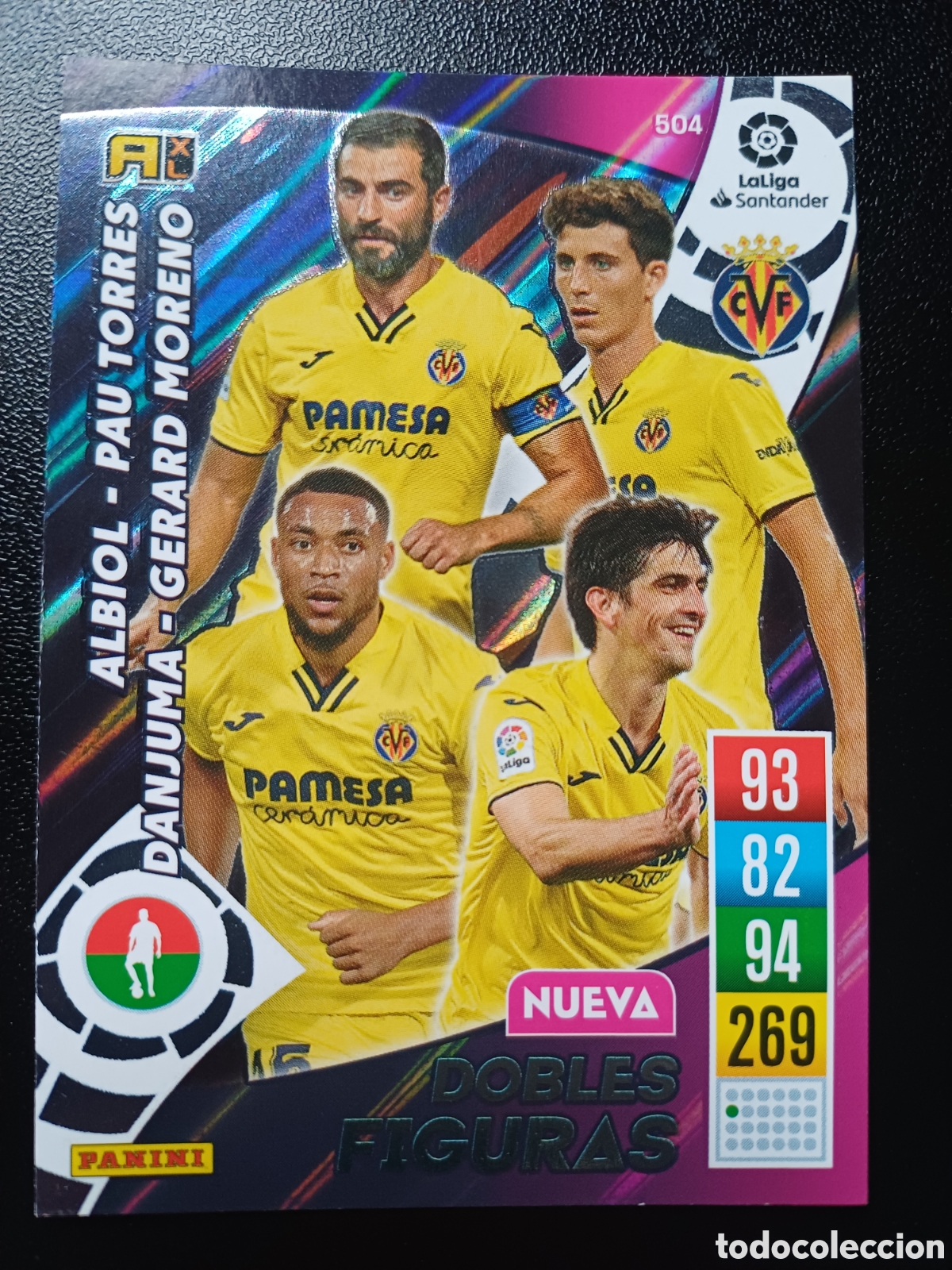 Cartas Colecion&aacute;veis: #504 VILLAREAL CF NUEVA DOBLES FIGURAS PANINI ADRENALYN XL 2021-22