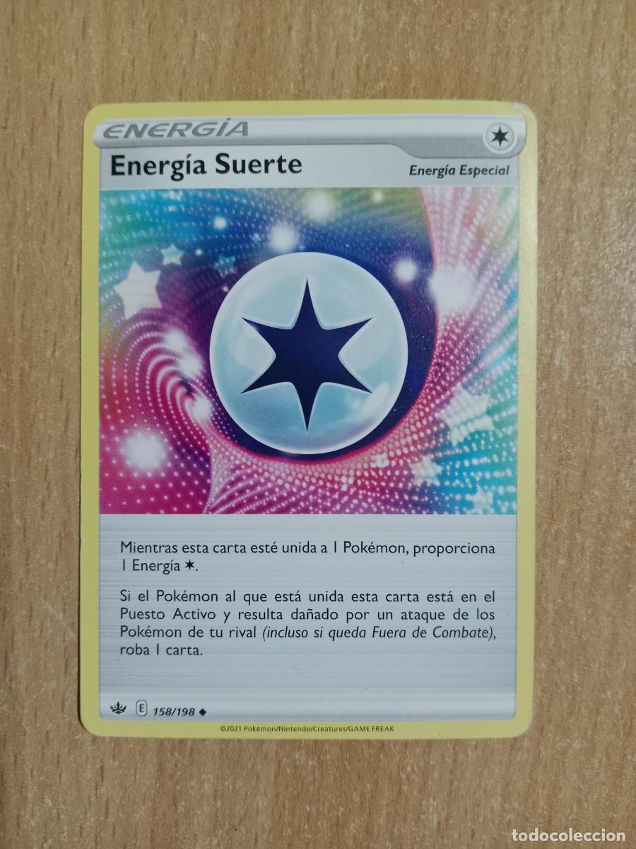Trading Cards: ENERG&Iacute;A SUERTE 158/198 - CARTA POK&Eacute;MON - ESPADA Y ESCUDO, REINADO ESCALOFRIANTE - A&Ntilde;O 2021.