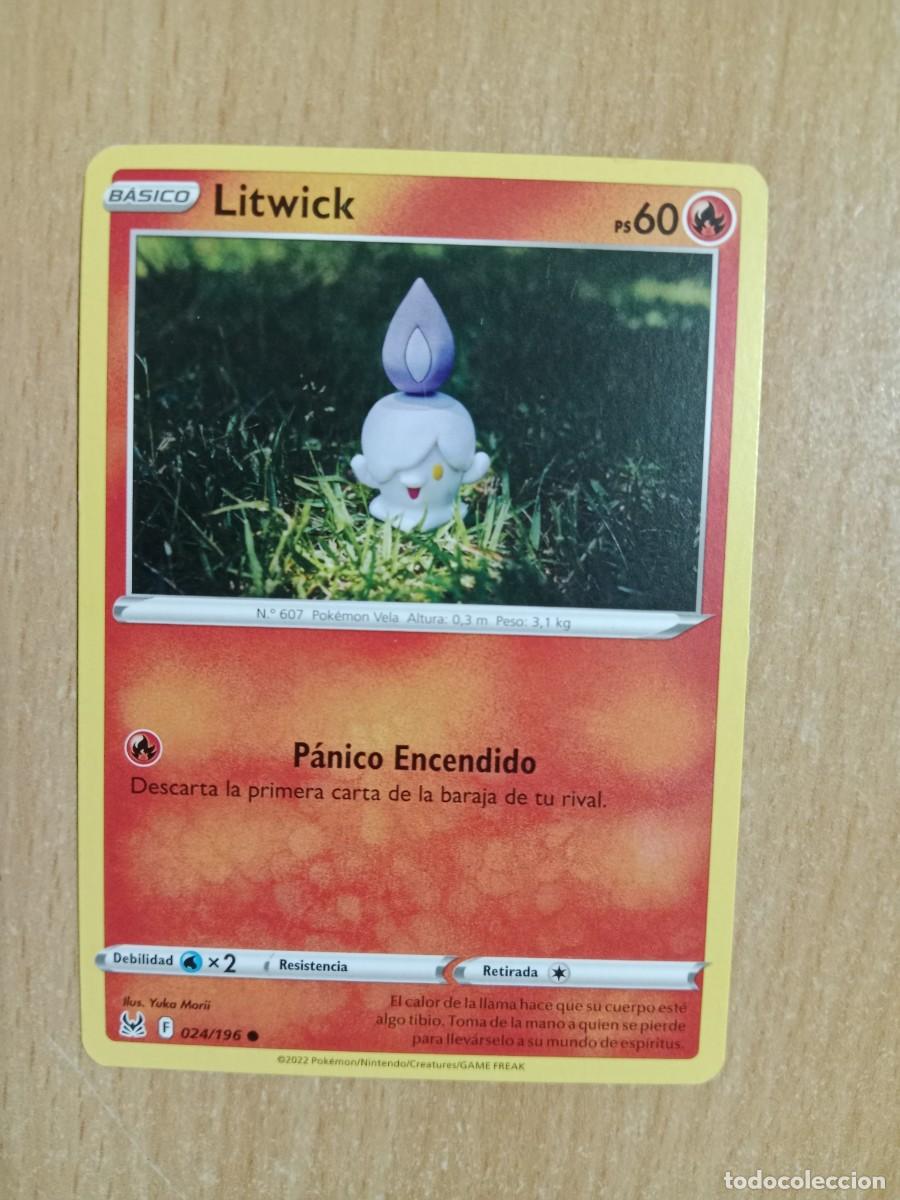 Trading Cards: LITWICK 024/196 - CARTA POK&Eacute;MON - ESPADA Y ESCUDO, ORIGEN PERDIDO - A&Ntilde;O 2022.
