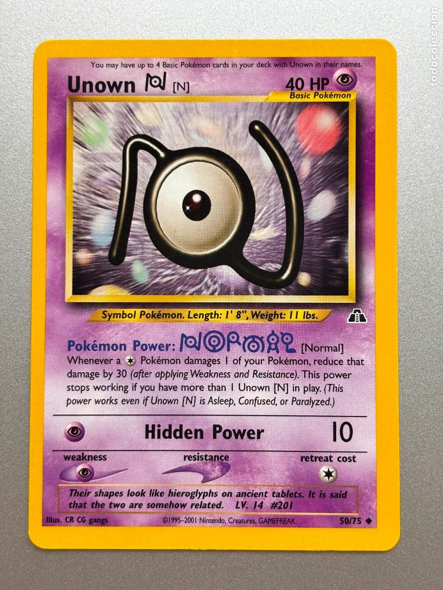 Trading Cards: POKEMON TCG - UNOWN ( NEO DISCOVERY # 50 )