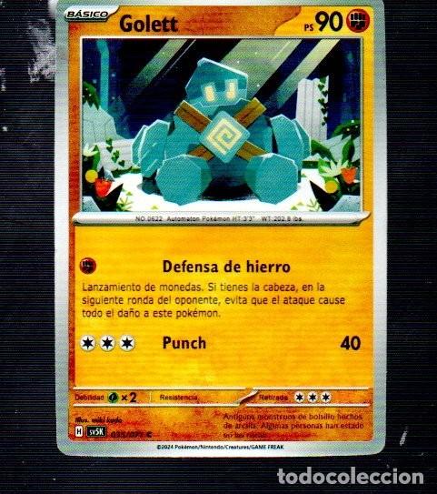 Trading Cards: CROMOS DE POK&Eacute;MON B&Aacute;SICO GOLETT PS 90- N &ordm; 0622 DEL A&Ntilde;O 2024