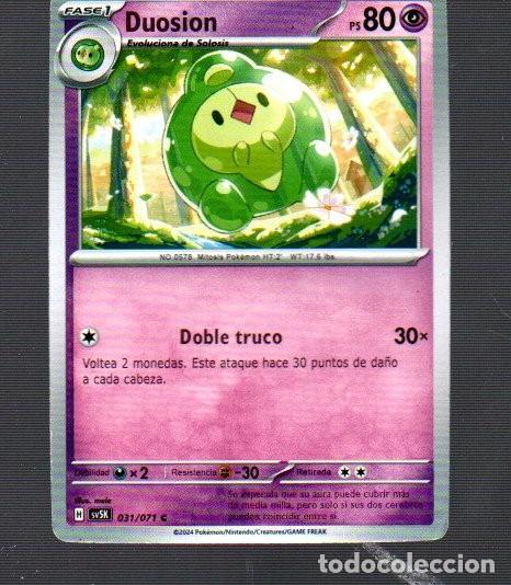 Trading Cards: CROMOS DE POK&Eacute;MON FASE 1 DUOSION PS 80- N &ordm; 0578 DEL A&Ntilde;O 2024