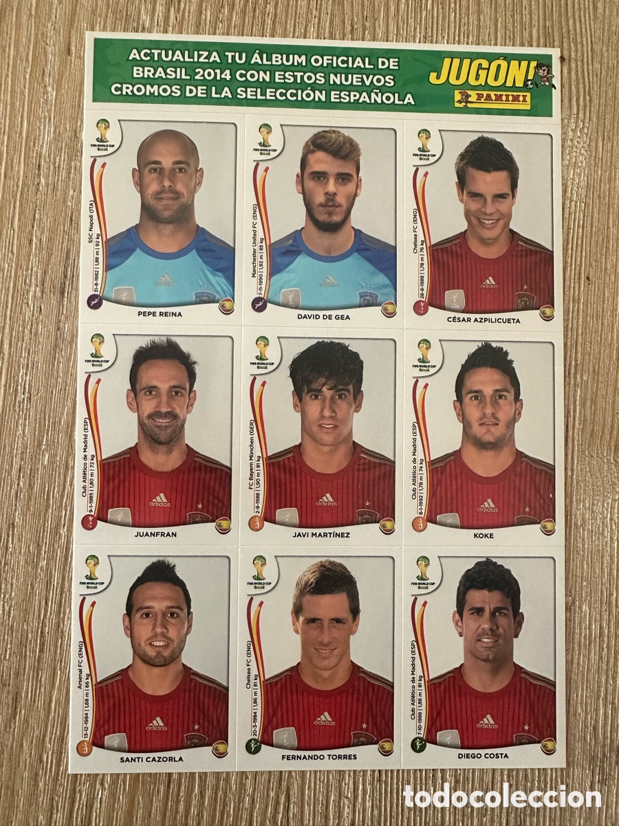 Trading Cards: LAMINA 9 CROMOS ACTUALIZACION ESPA&Ntilde;A (KOKE - TORRES ..) PANINI FIFA WORLD CUP MUNDIAL BRASIL 2014
