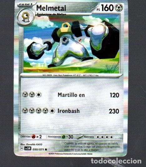 Trading Cards: CROMOS DE POK&Eacute;MON FASE 1 MELMETAL PS 160- N &ordm; 0809 DEL A&Ntilde;O 2024