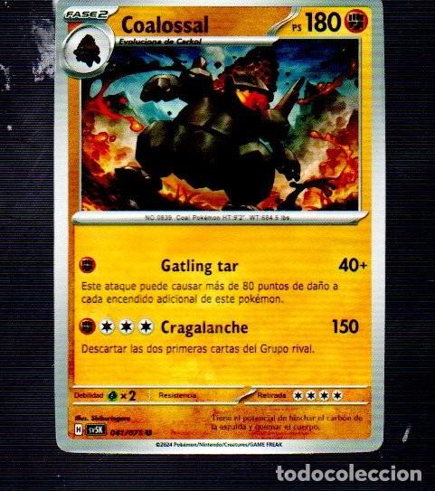 Trading Cards: CROMOS DE POK&Eacute;MON FASE 2 COALOSSAL PS 180- N &ordm; 0839 DEL A&Ntilde;O 2024