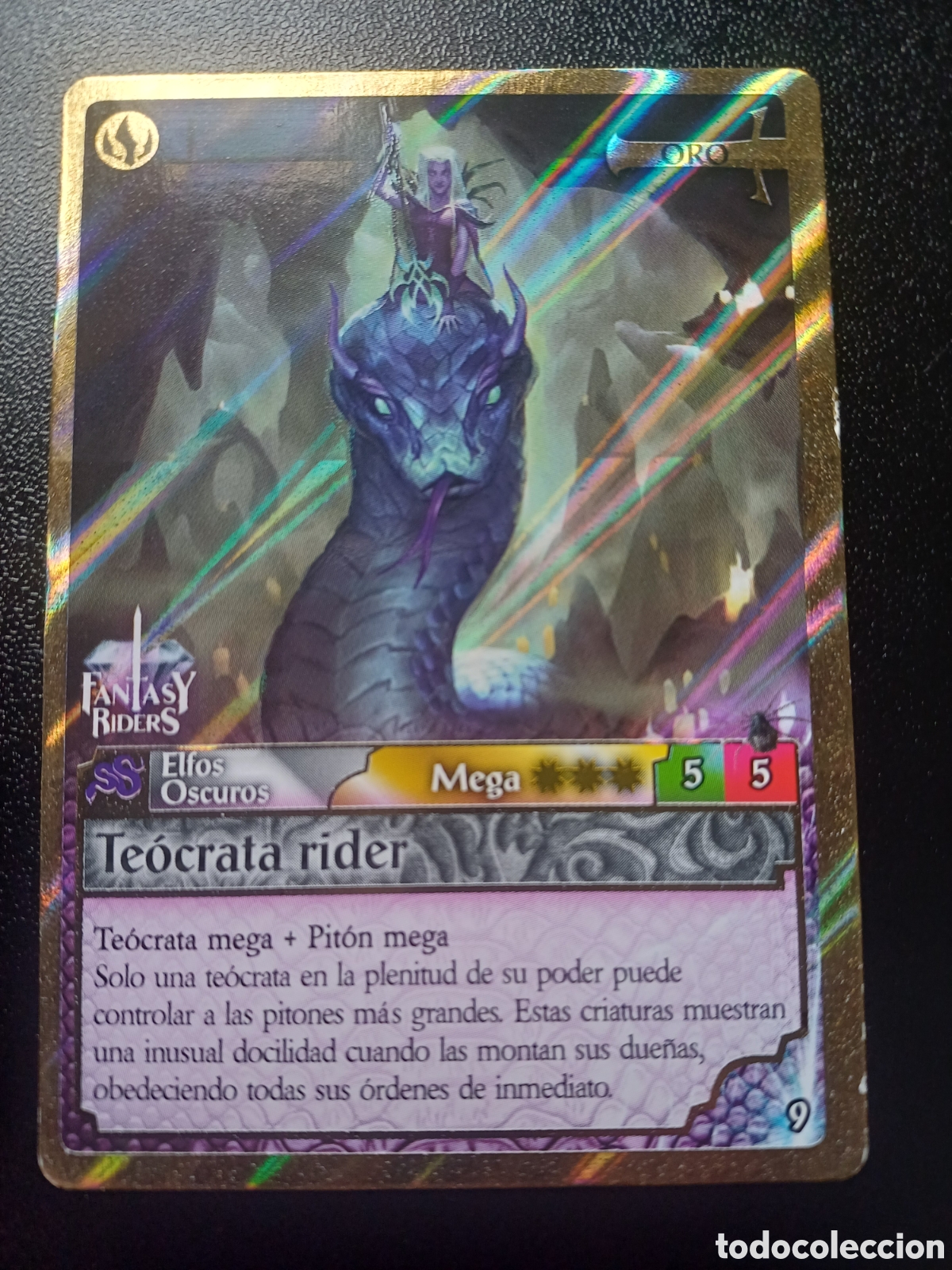 Trading Cards: #009 TEOCRATA RIDER MEGA ORO PANINI FANTASY RIDERS LA INVASION DE LOS GIGANTES 2019