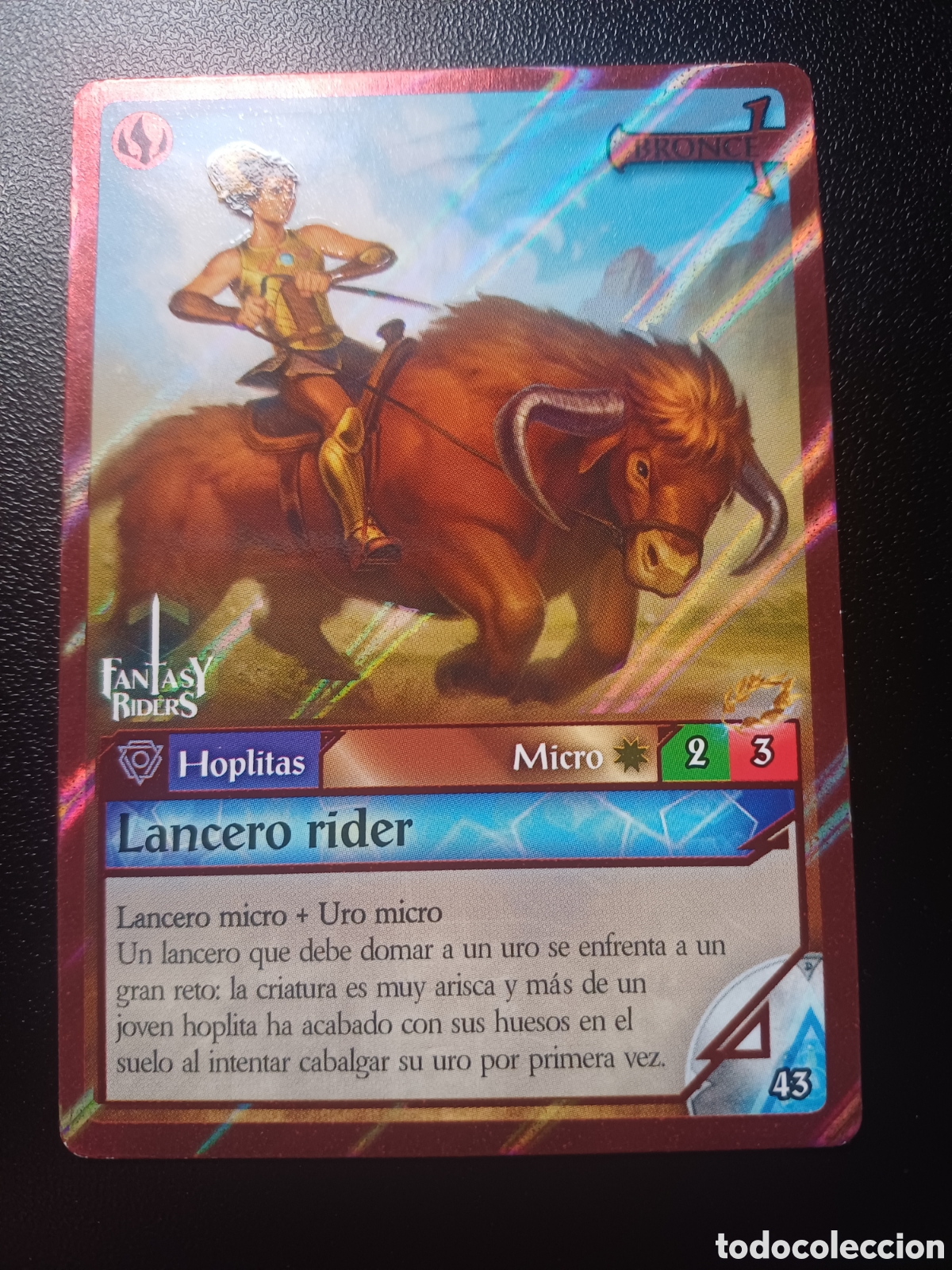 Trading Cards: #043 LANCERO RIDER MICRO BRONCE PANINI FANTASY RIDERS LA INVASION DE LOS GIGANTES 2019