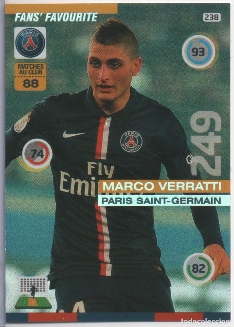 Trading Cards: Verratti (PSG) Fans' Favourite Adrenalyn XL 2015-16 de Panini