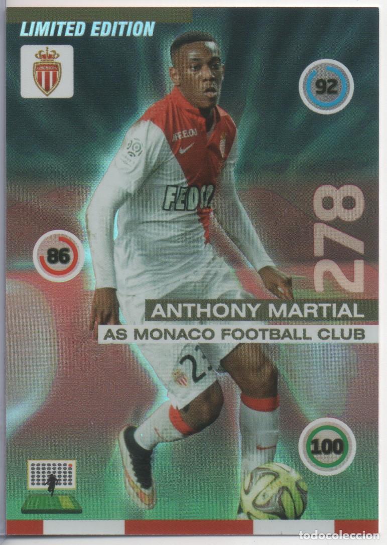 Trading Cards: Anthony Martial (Monaco) Limited Edition Adrenalyn XL 2015-16 de Panini