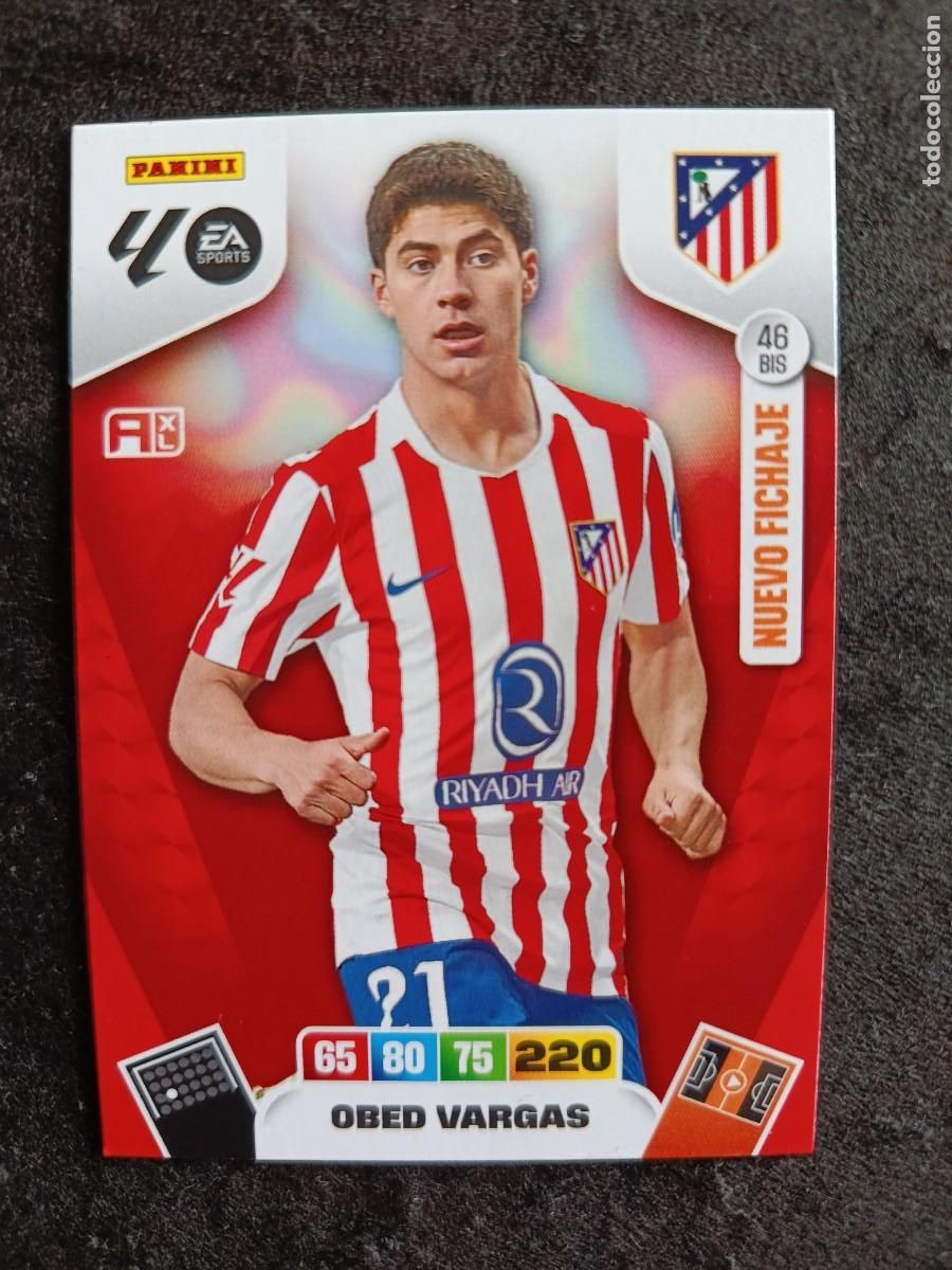 Trading Cards: ADRENALYN XL 2025/26. #46 BIS OBED VARGAS &rdquo;NUEVO FICHAJE&rdquo;. AT.MADRID