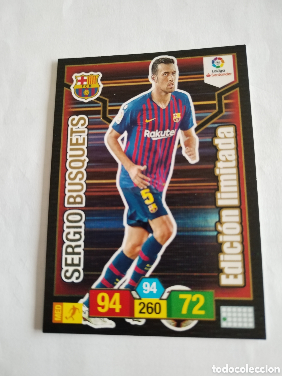 Trading Cards: Card adrenalyn XL panini 2018-19 F.C.Barcelona Sergio Busquets Edici&oacute;n Limitada
