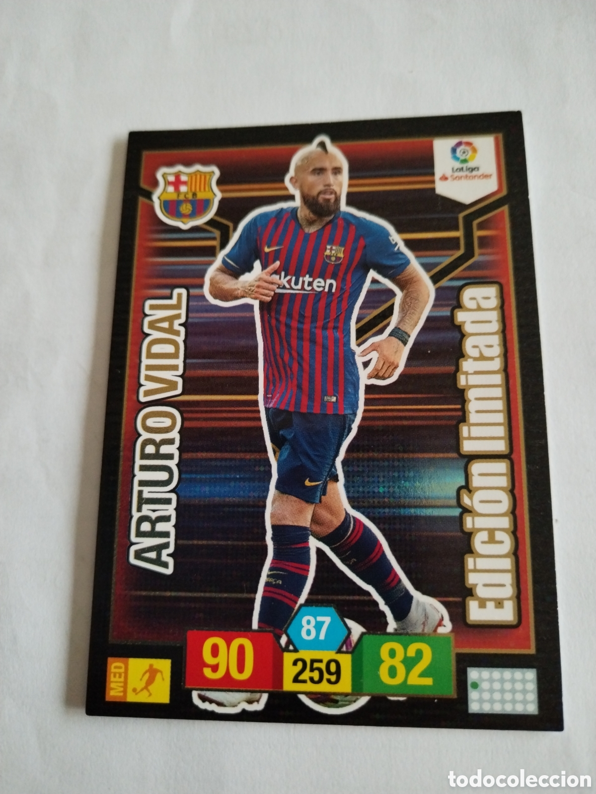 Trading Cards: Card adrenalyn XL panini 2017-18 F. C. Barcelona edici&oacute;n limitada Arturo Vidal