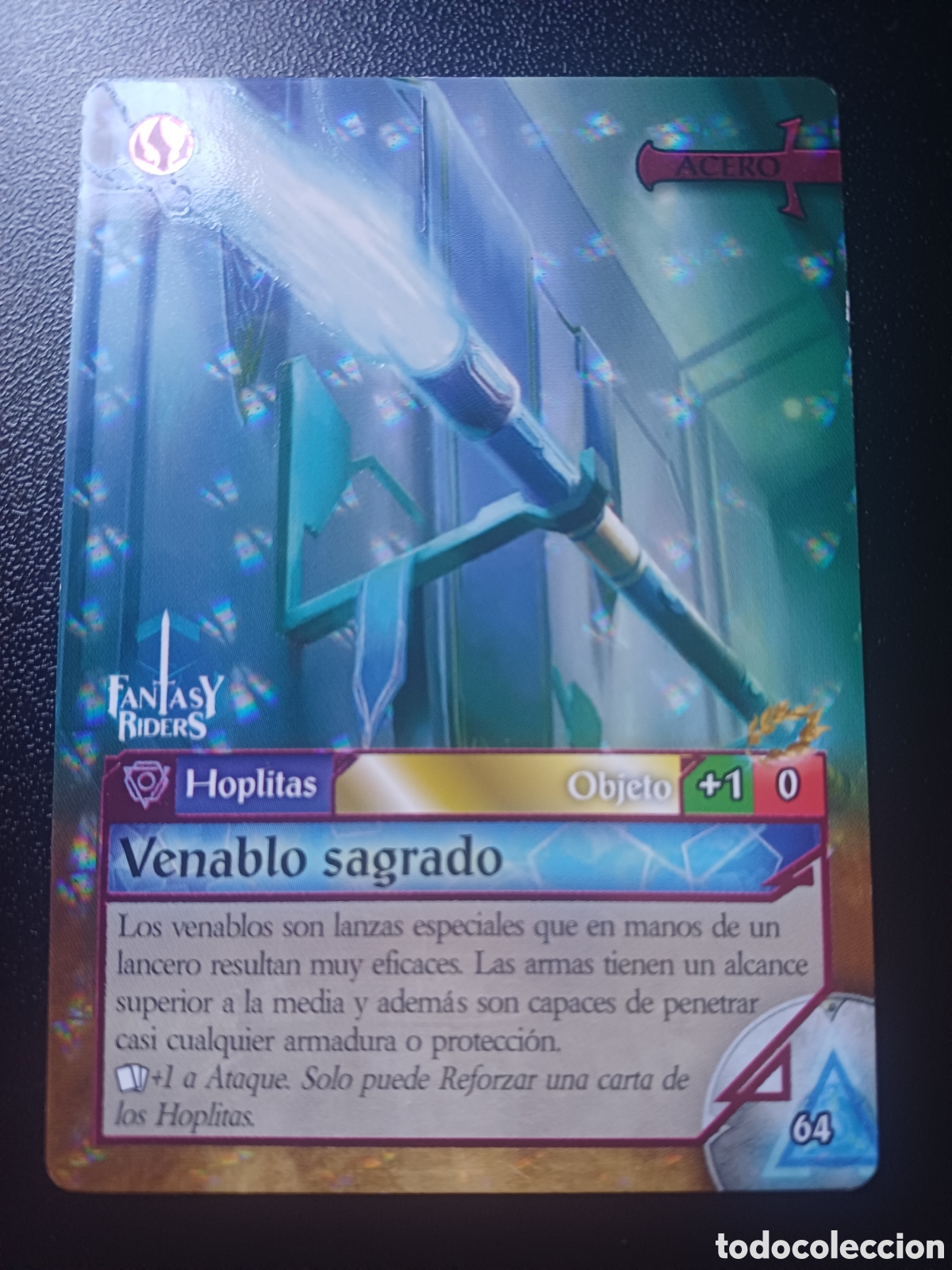 Trading Cards: #064 VENABLO SAGRADO ACERO PANINI FANTASY RIDERS LA INVASION DE LOS GIGANTES 2019