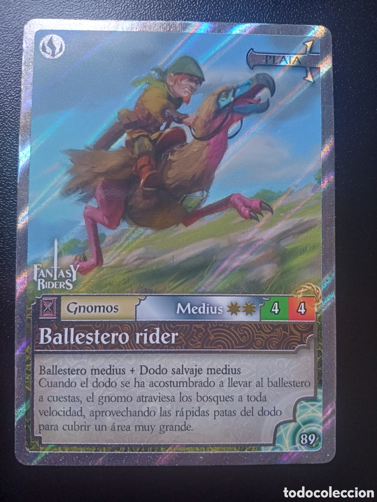Cartas Colecion&aacute;veis: #089 BALLESTERO RIDER MEDIUS PLATA PANINI FANTASY RIDERS LA INVASION DE LOS GIGANTES 2019
