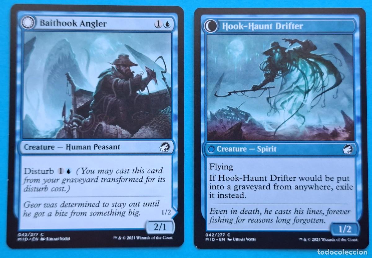Trading Cards: DFC #42 Baithook Angler / Hook-Haunt Drifter (Creature) MID&nbsp;2021 MAGIC THE GATHERING Card