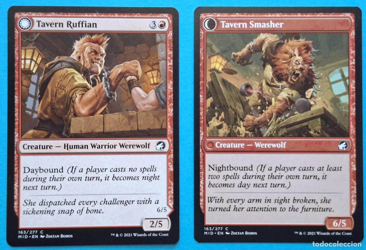 Trading Cards: DFC #163 Tavern Ruffian / Smasher (Creature) MID&nbsp;-&nbsp;Innistrad: Midnight Hunt 2021 MAGIC THE GATHERING