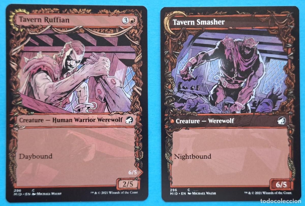 Trading Cards: DFC #296 Tavern Ruffian / Smasher (Creature) MID&nbsp;-&nbsp;Innistrad: Midnight Hunt 2021 MAGIC THE GATHERING