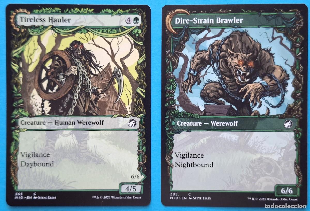 Trading Cards: DFC #305 Tireless Hauler / Dire-Strain Brawler (Creature) MID&nbsp;2021 MAGIC THE GATHERING Card