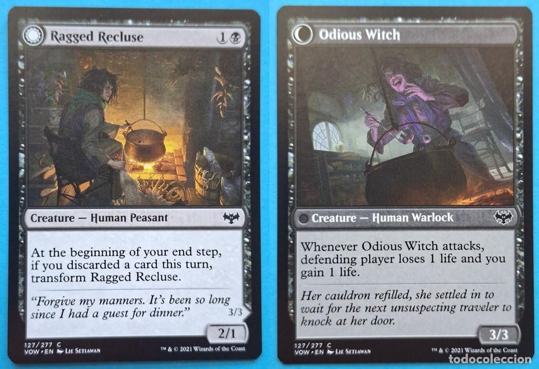 Trading Cards: DFC #127 Ragged Recluse / Odious Witch (Creature) VOW 2021 MAGIC THE GATHERING Card