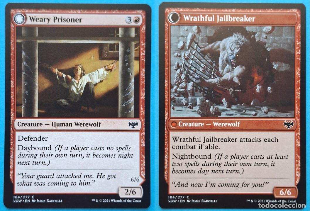 Trading Cards: DFC #184 Weary Prisoner / Wrathful Jailbreaker (Creature) - VOW 2021 MAGIC THE GATHERING Card