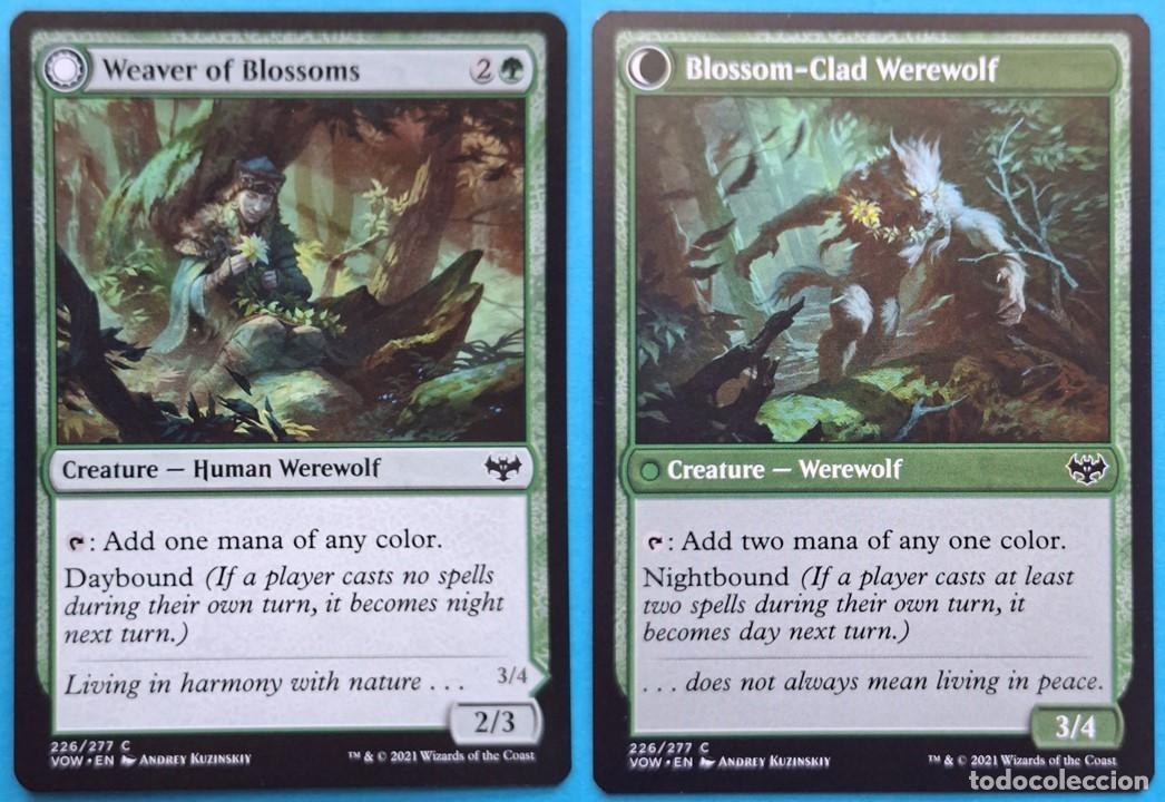Trading Cards: DFC #226 Weaver of Blossoms / Blossom-Clad Werewolf (Creature) - VOW 2021 MAGIC THE GATHERING Card