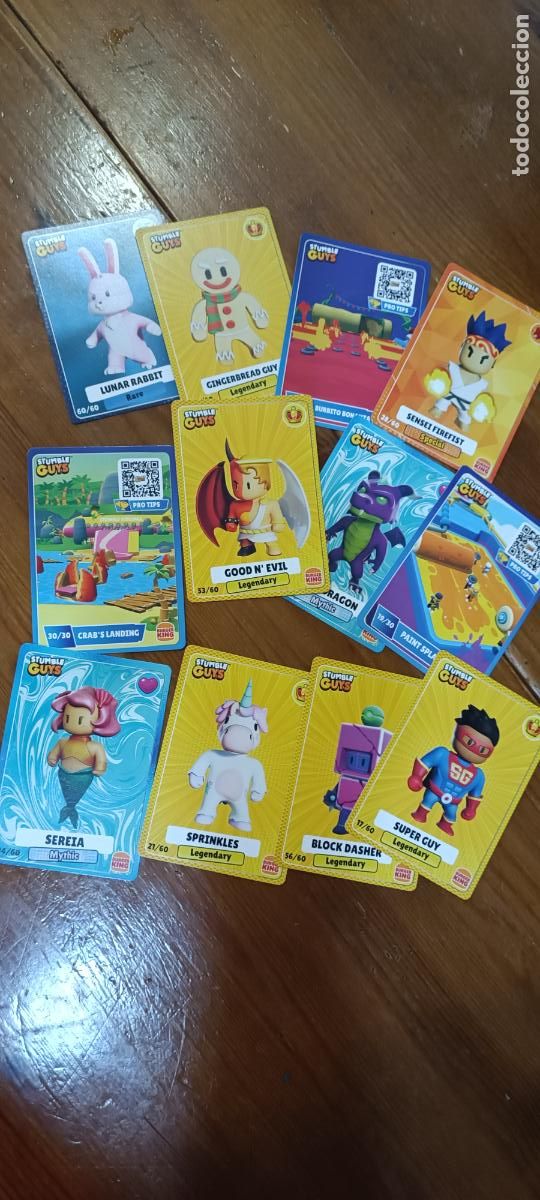 Trading Cards: 12 CROMOS STUMBLE GUYS TRADING CARDS BURGER KING