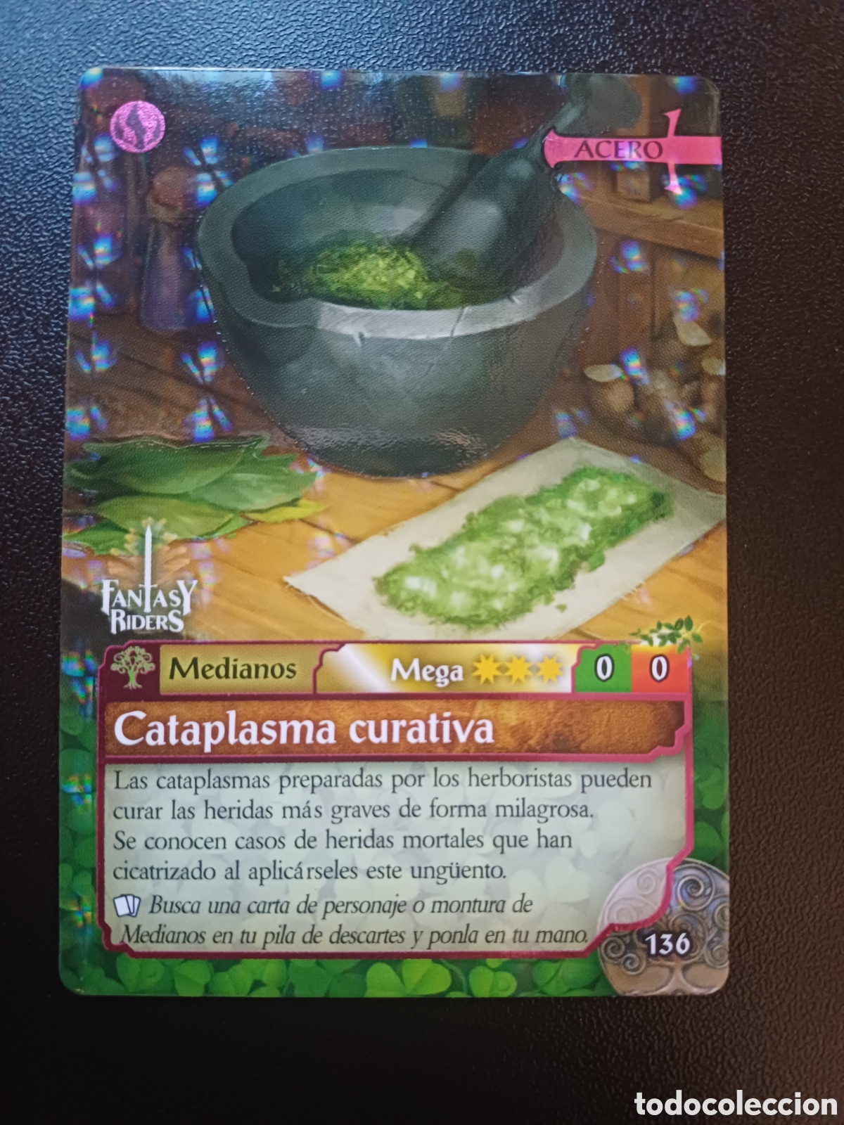 Trading Cards: #136 CATAPLASMA CURATIVA MEGA ACERO PANINI FANTASY RIDERS LA INVASION DE LOS GIGANTES 2019