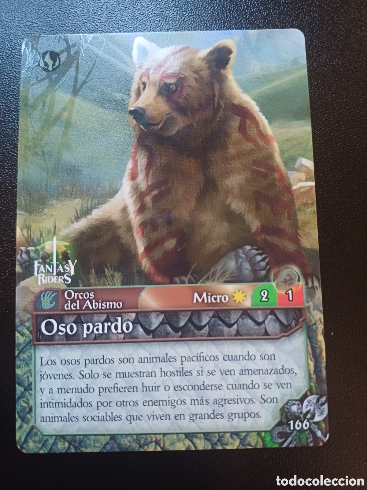Trading Cards: #166 OSO PARDO MICRO PANINI FANTASY RIDERS LA INVASION DE LOS GIGANTES 2019