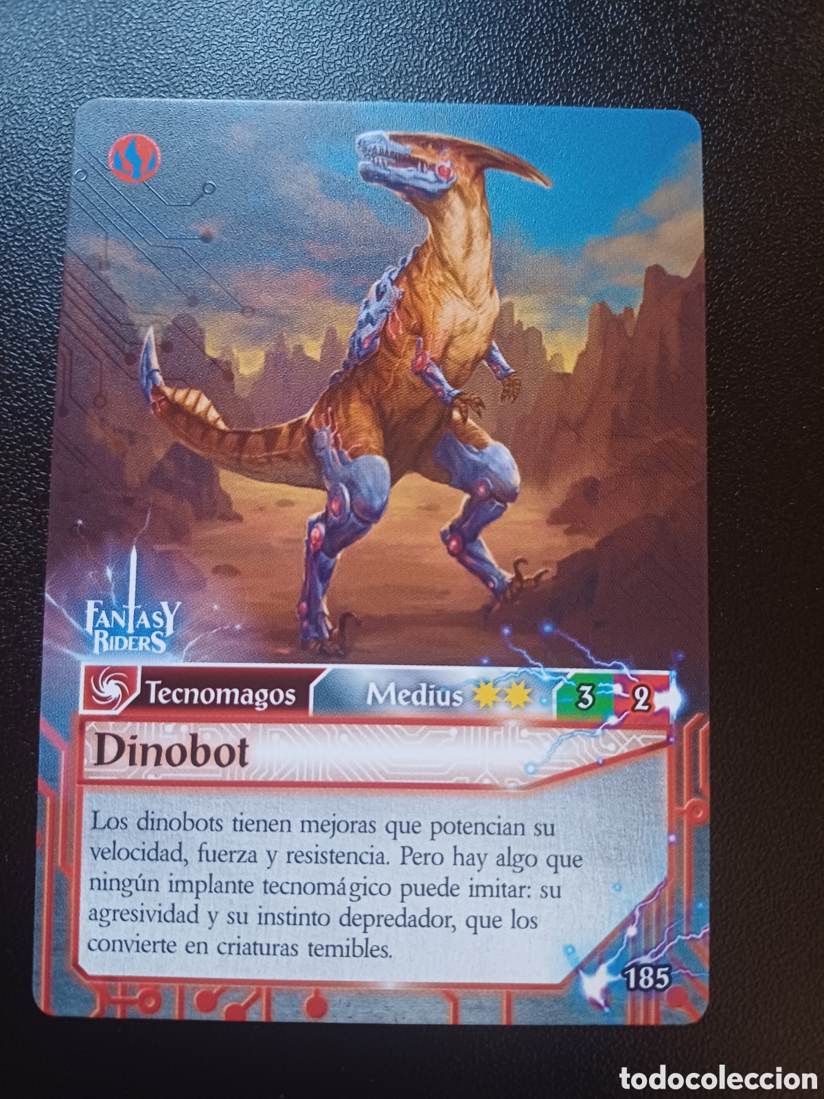 Trading Cards: #185 DINOBOT MEDIUS PANINI FANTASY RIDERS LA INVASION DE LOS GIGANTES 2019