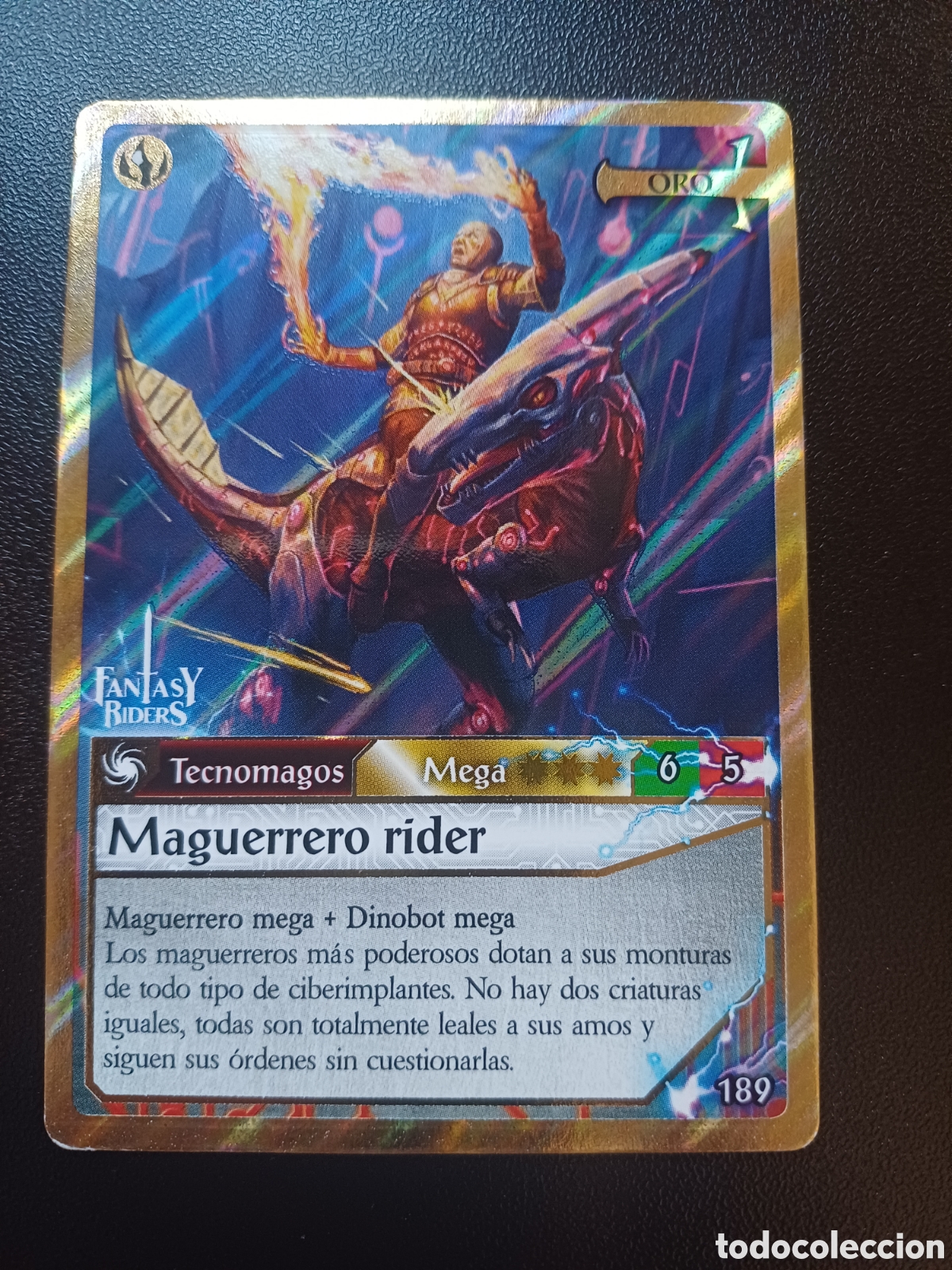 Trading Cards: #189 MAGUERRERO RIDER MEGA ORO PANINI FANTASY RIDERS LA INVASION DE LOS GIGANTES 2019