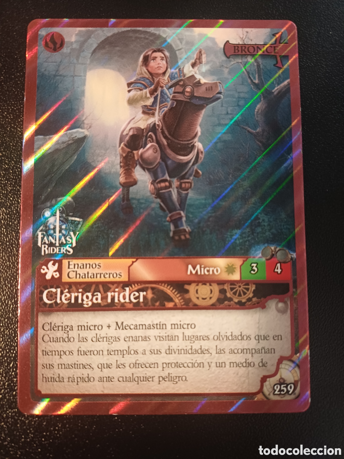 Trading Cards: #259 CLERIGA RIDER MICRO BRONCE PANINI FANTASY RIDERS LA INVASION DE LOS GIGANTES 2019