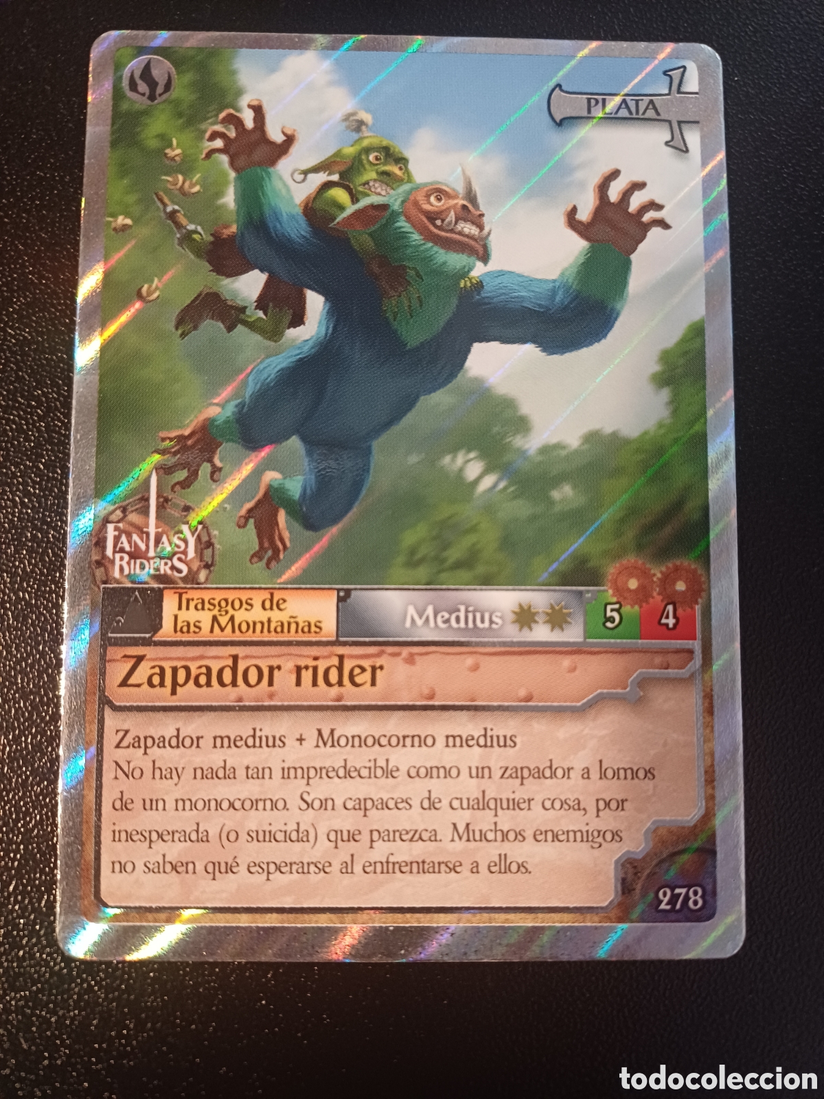 Trading Cards: #278 ZAPADOR RIDER MEDIUS PLATA PANINI FANTASY RIDERS LA INVASION DE LOS GIGANTES 2019