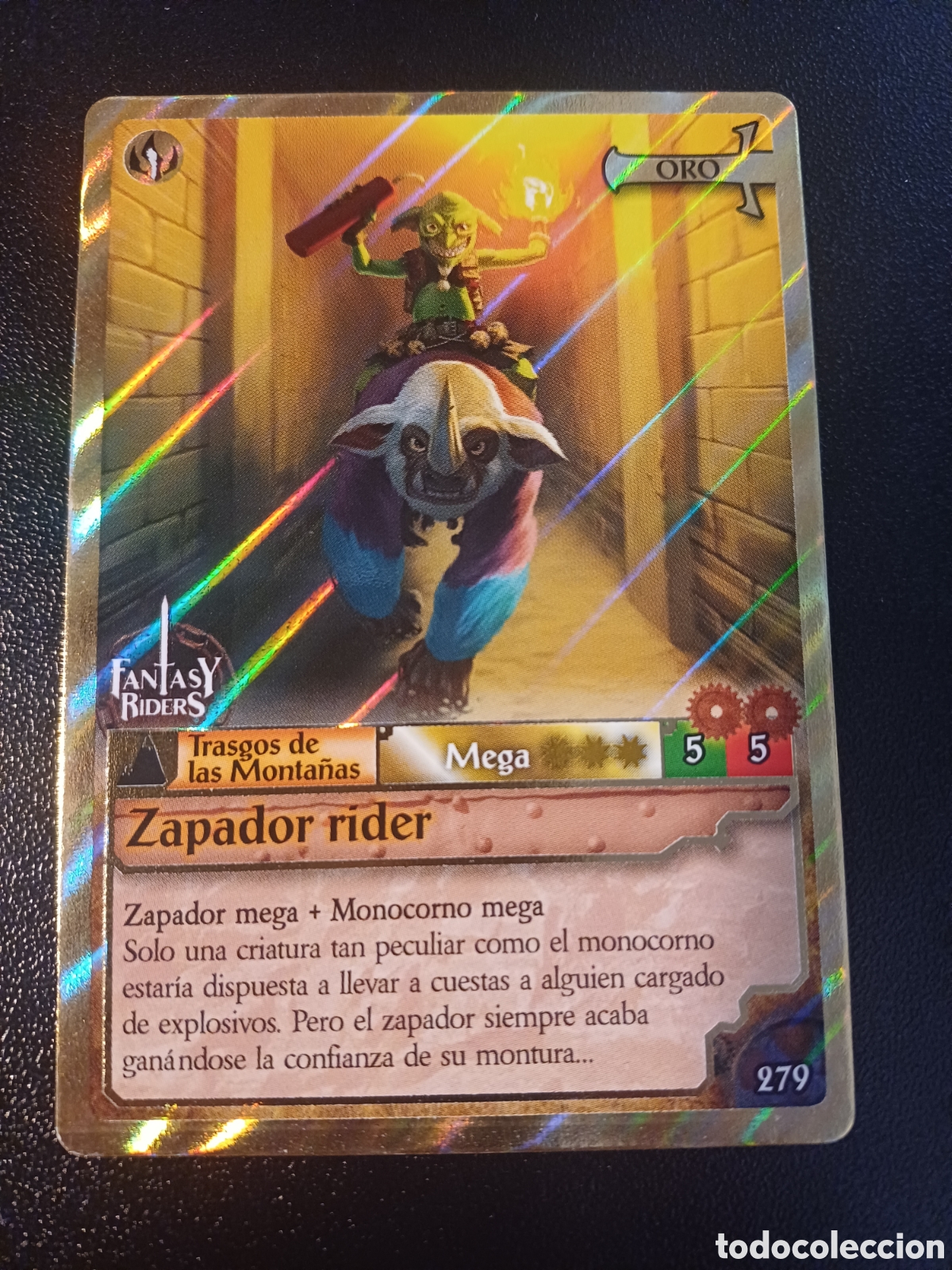 Trading Cards: #279 ZAPADOR RIDER MEGA ORO PANINI FANTASY RIDERS LA INVASION DE LOS GIGANTES 2019