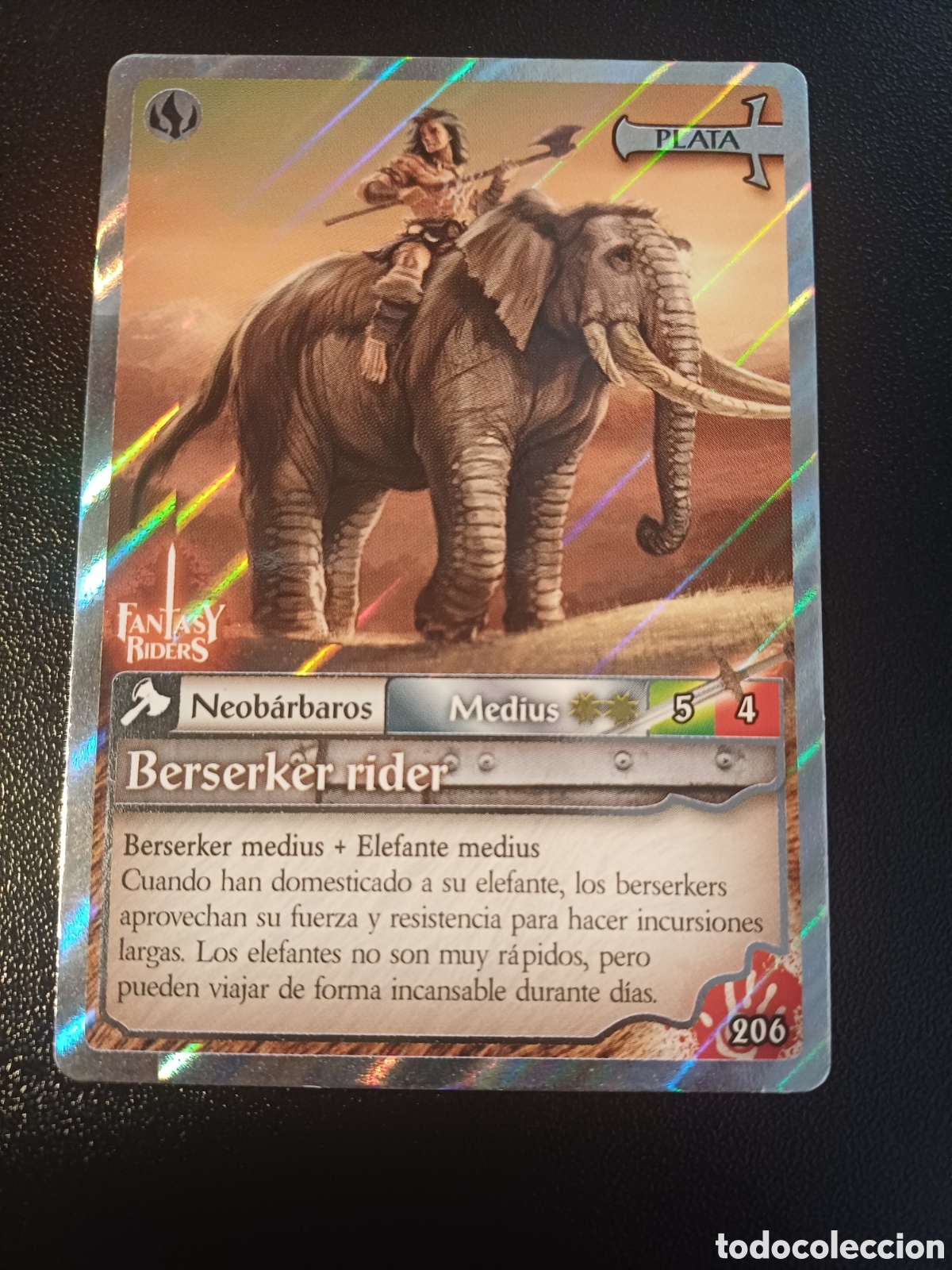 Cartas Colecion&aacute;veis: #206 BERSERKER RIDER MEDIUS PLATA PANINI FANTASY RIDERS LA INVASION DE LOS GIGANTES 2019