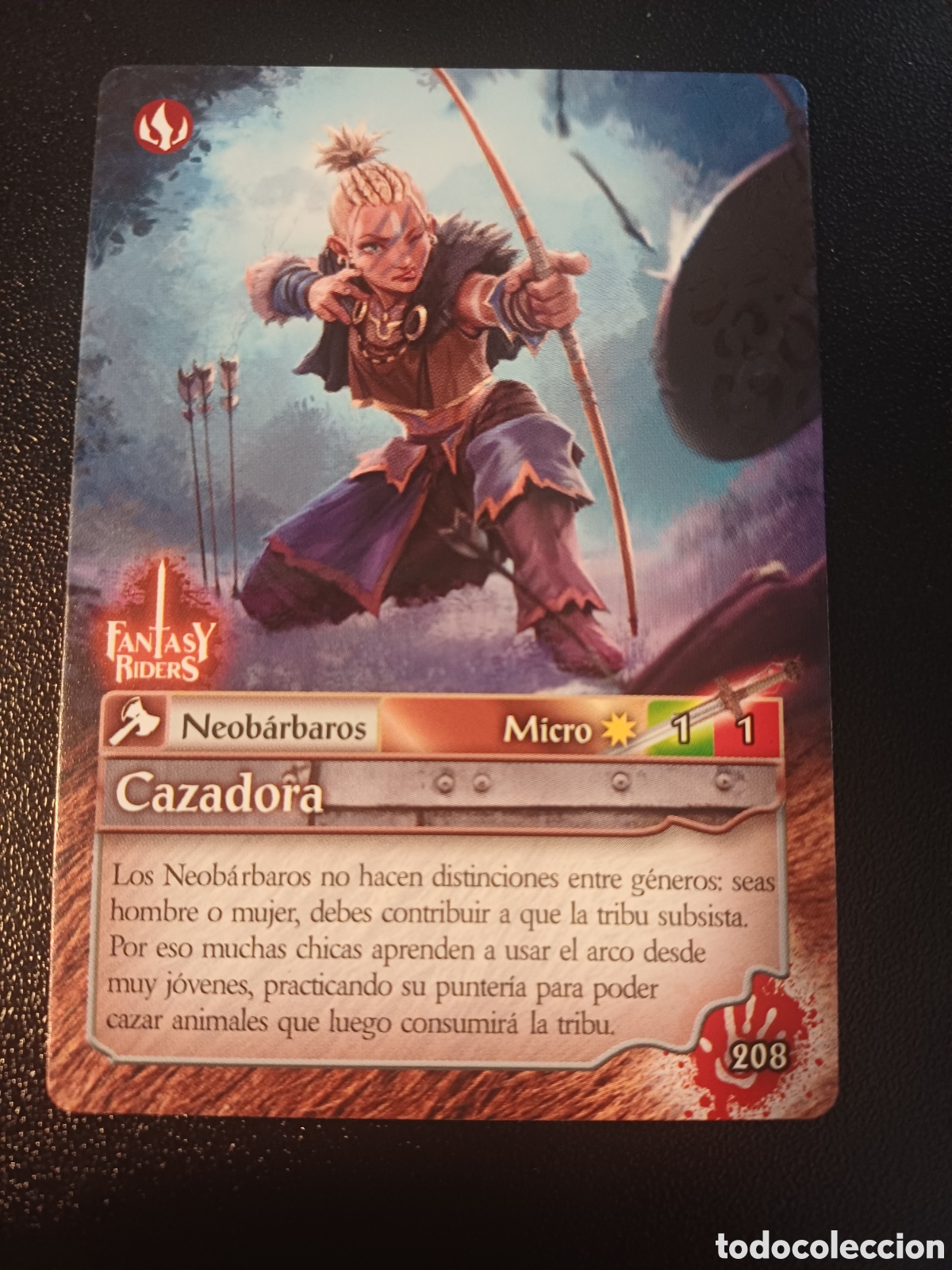 Cartes &agrave; &Eacute;changer: #208 CAZADORA MICRO PANINI FANTASY RIDERS LA INVASION DE LOS GIGANTES 2019