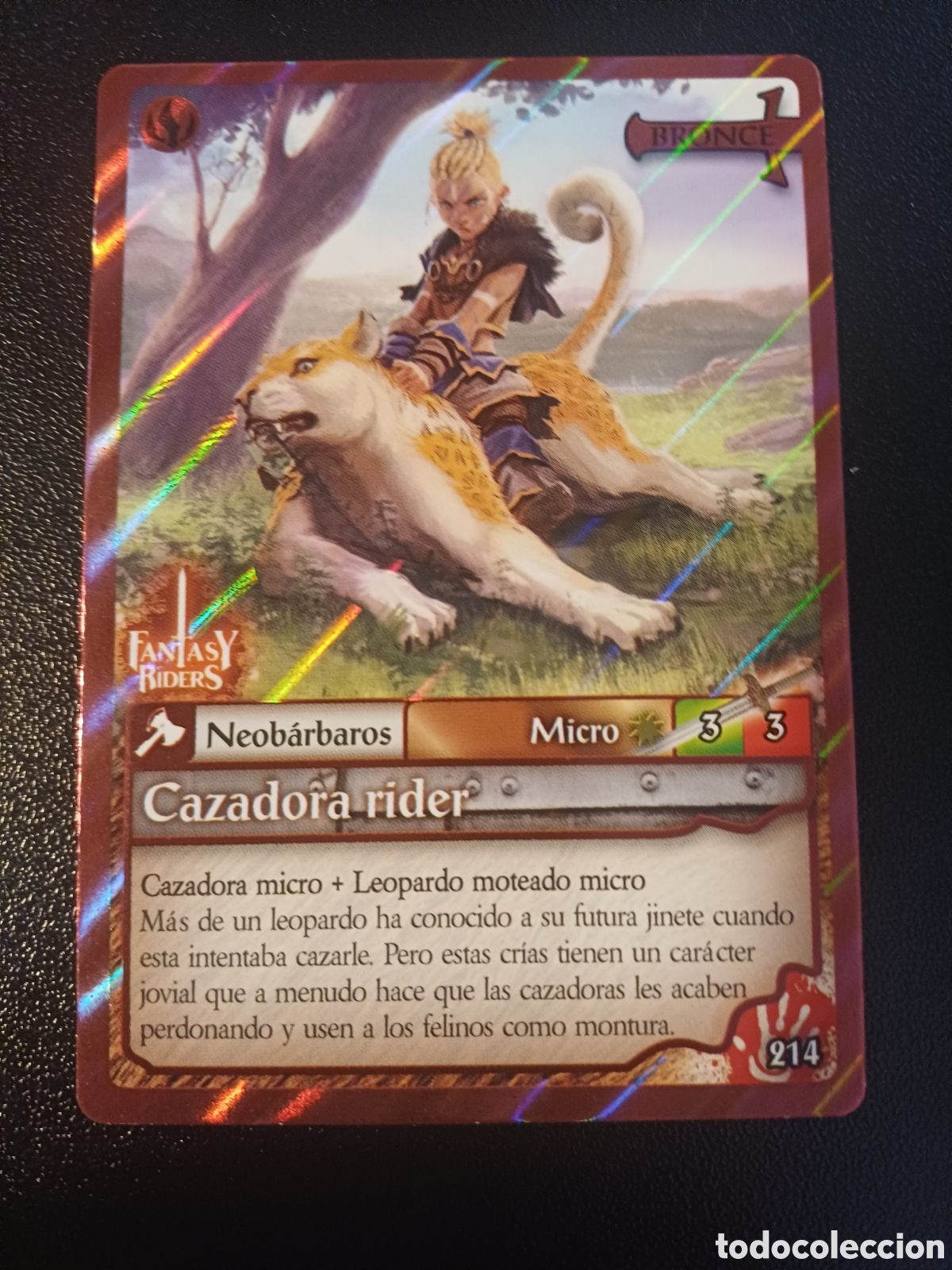 Sammelkarten: #214 CAZADORA RIDER MICRO BRONCE PANINI FANTASY RIDERS LA INVASION DE LOS GIGANTES 2019