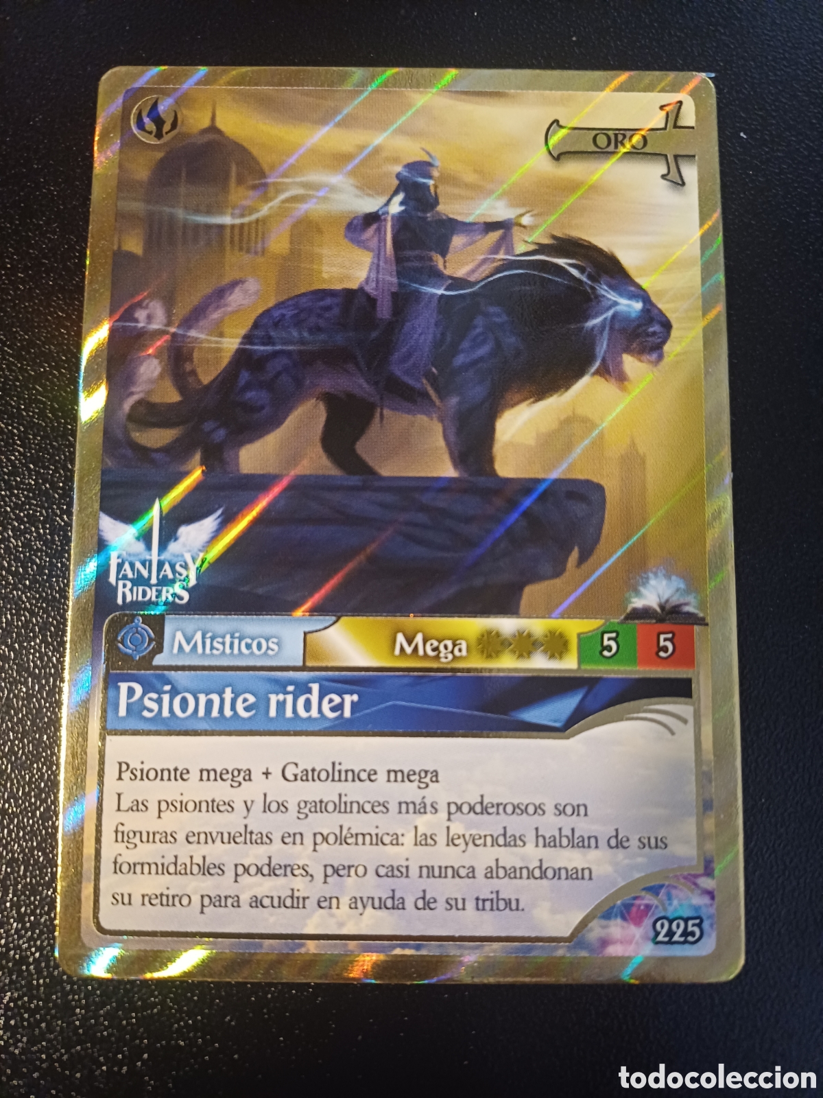Trading Cards: #225 PSIONTE RIDER MEGA ORO PANINI FANTASY RIDERS LA INVASION DE LOS GIGANTES 2019