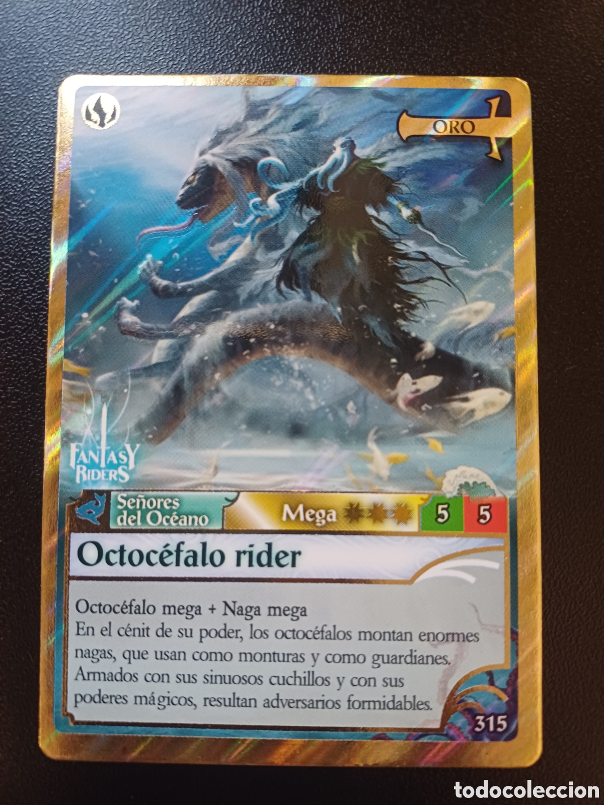 Cartas Colecion&aacute;veis: #315 OCTOCEFALO RIDER MEGA ORO PANINI FANTASY RIDERS LA INVASION DE LOS GIGANTES 2019