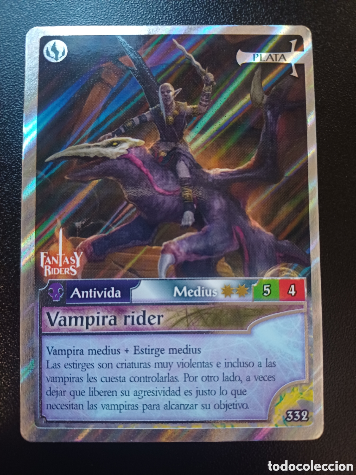 Trading cards: #332 VAMPIRA RIDER MEDIUS PLATA PANINI FANTASY RIDERS LA INVASION DE LOS GIGANTES 2019