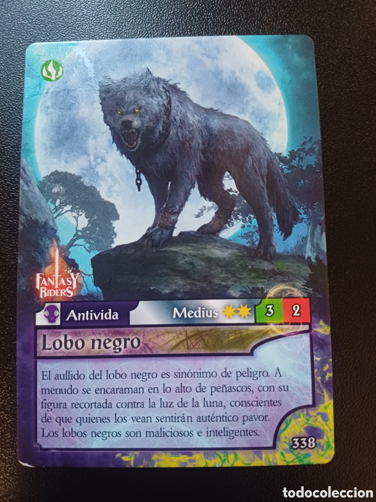 Trading Cards: #338 LOBO NEGRO MEDIUS PANINI FANTASY RIDERS LA INVASION DE LOS GIGANTES 2019