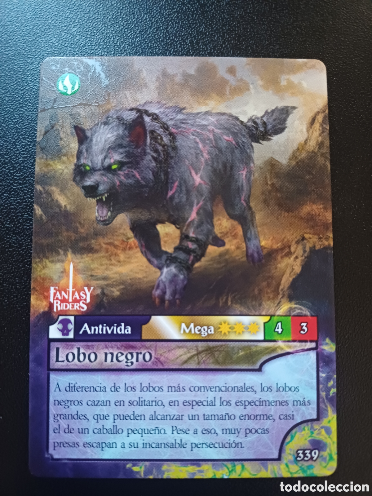 Trading Cards: #339 LOBO NEGRO MEGA PANINI FANTASY RIDERS LA INVASION DE LOS GIGANTES 2019