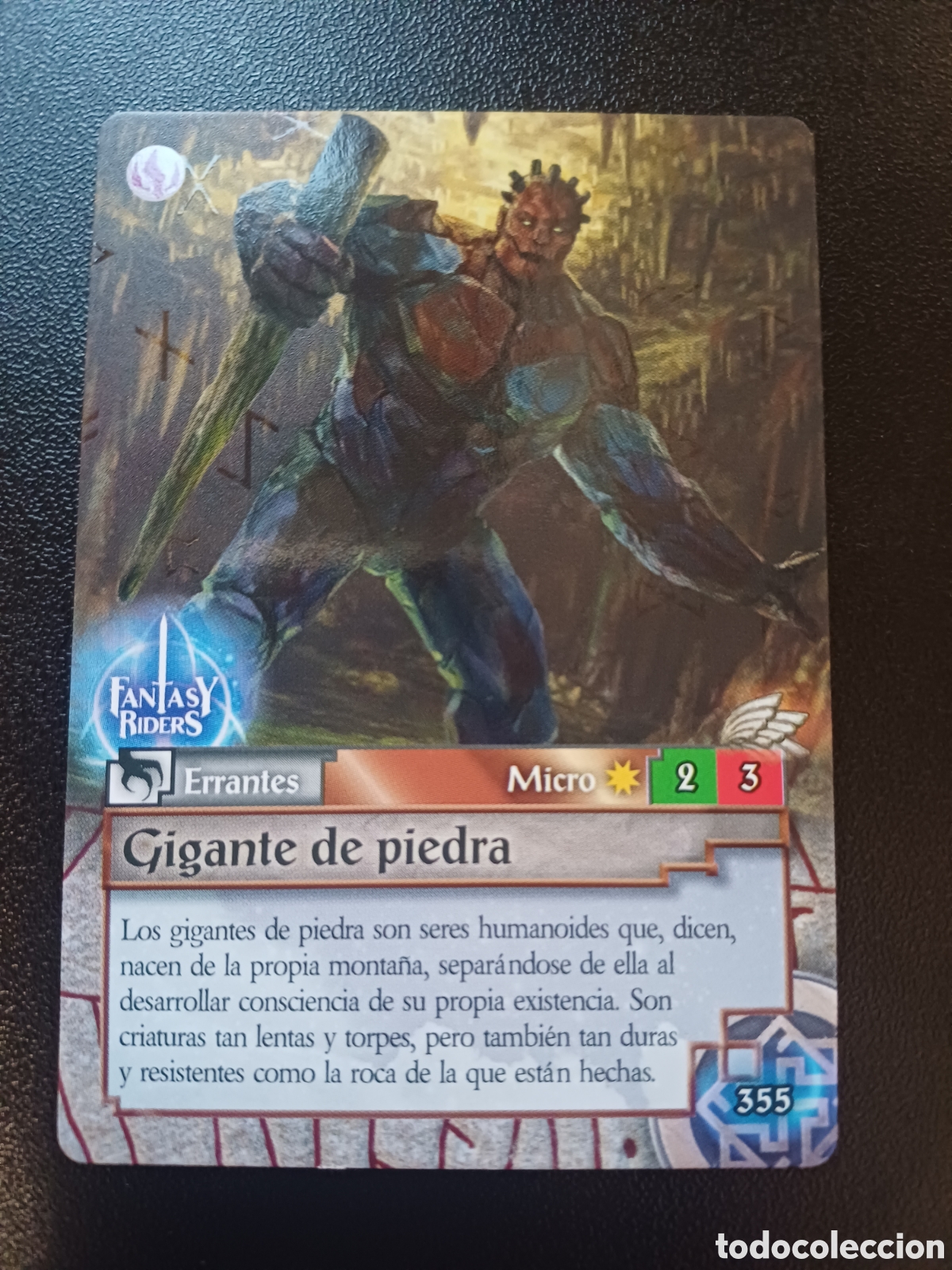 Trading Cards: #355 GIGANTE DE PIEDRA MICRO PANINI FANTASY RIDERS LA INVASION DE LOS GIGANTES 2019