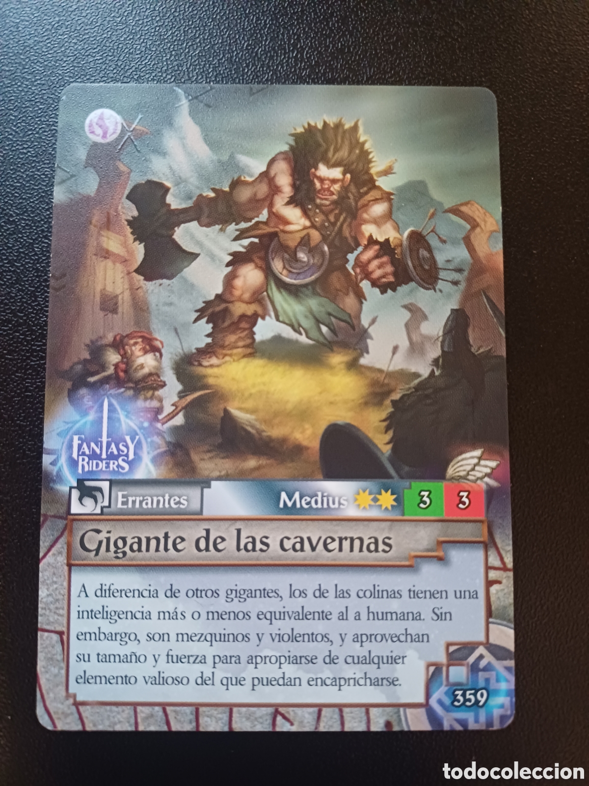 Trading Cards: #359 GIGANTE DE LAS CAVERNAS MEDIUS PANINI FANTASY RIDERS LA INVASION DE LOS GIGANTES 2019