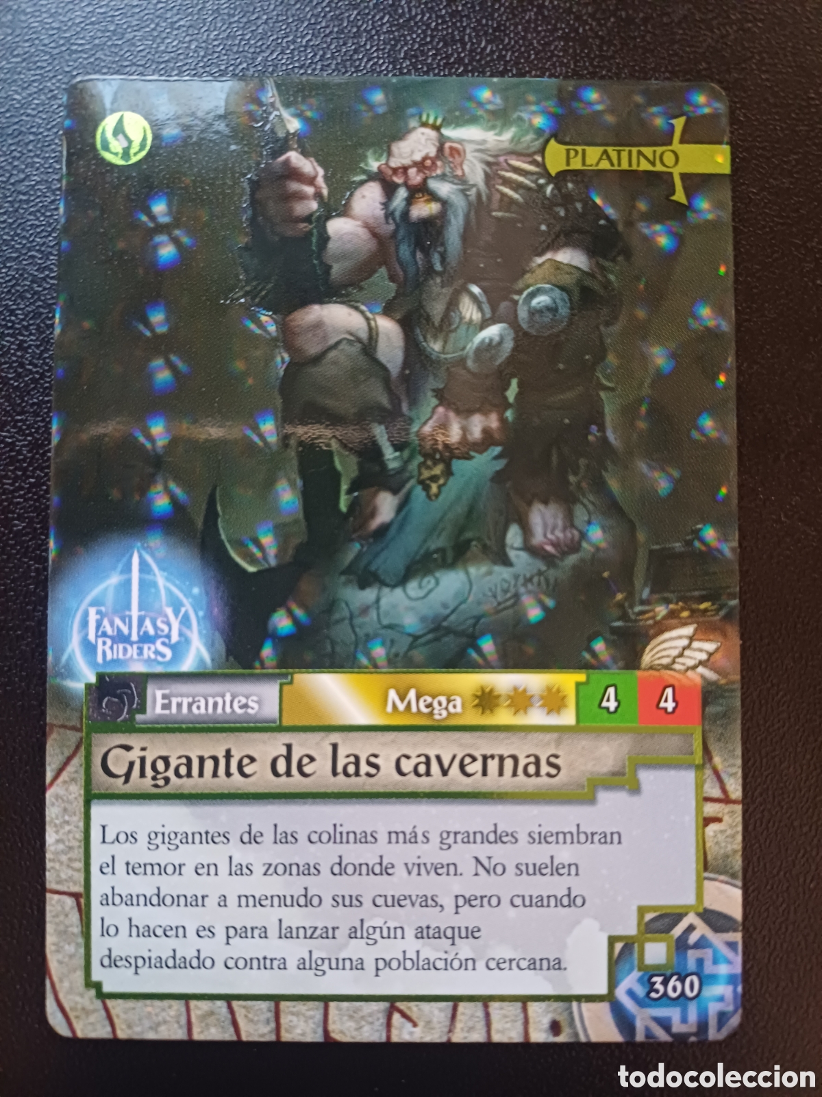 Trading Cards: #360 GIGANTE DE LAS CAVERNAS MEGA PANINI FANTASY RIDERS LA INVASION DE LOS GIGANTES 2019
