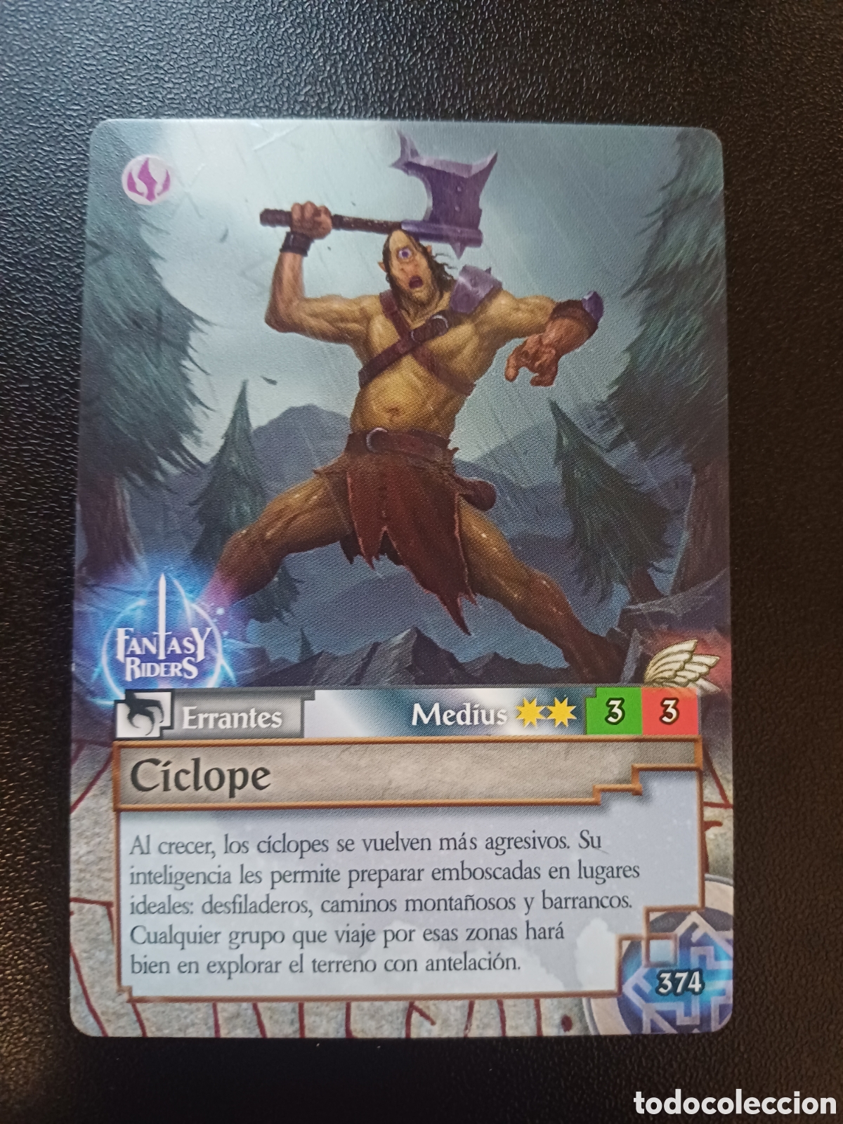 Trading Cards: #374 CICLOPE MEDIUS PANINI FANTASY RIDERS LA INVASION DE LOS GIGANTES 2019