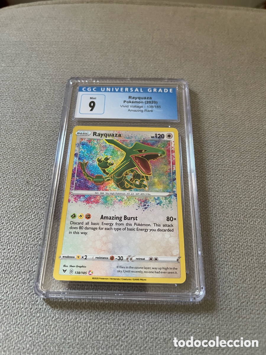 Trading Cards: Carta pokemon raiquaza amazing rare vivid voltage CGC 9